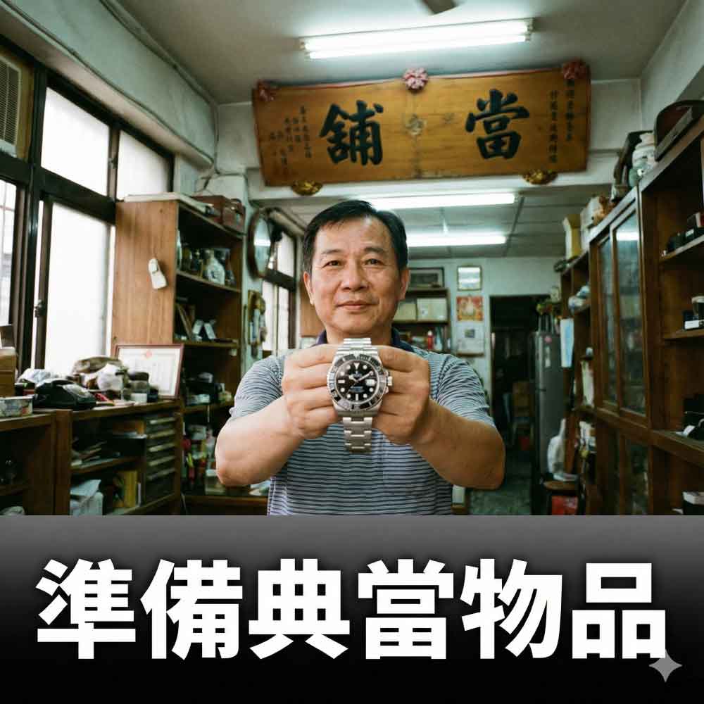 高雄名錶典當.手錶借錢借款Step1-準備典當物品