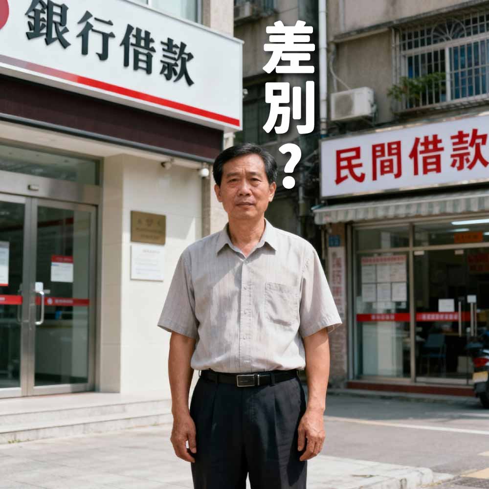 民間借款貸款與銀行借貸差別?